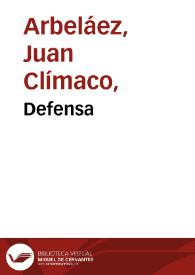Defensa | Biblioteca Virtual Miguel de Cervantes