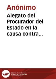Alegato del Procurador del Estado en la causa contra los asesinos de Sagrario Morales | Biblioteca Virtual Miguel de Cervantes
