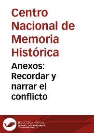 Anexos: Recordar y narrar el conflicto | Biblioteca Virtual Miguel de Cervantes