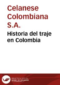 Historia del traje en Colombia | Biblioteca Virtual Miguel de Cervantes