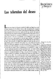 Las telarañas del deseo / Saúl Sosnowsky | Biblioteca Virtual Miguel de Cervantes