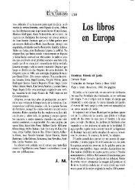 Cuadernos Hispanoamericanos, núm. 491 (mayo 1991). Los libros en Europa / B.M. y J.M. | Biblioteca Virtual Miguel de Cervantes