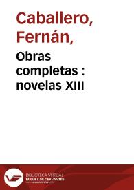 Obras completas : novelas XIII | Biblioteca Virtual Miguel de Cervantes
