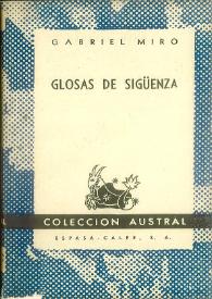 Glosas de Sigüenza / Gabriel Miró; recopilación e introducción por Clemencia Miró | Biblioteca Virtual Miguel de Cervantes