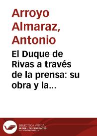 El Duque de Rivas a través de la prensa: su obra y la crítica literaria de "El Moro Expósito" / Antonio Arroyo Almaraz | Biblioteca Virtual Miguel de Cervantes