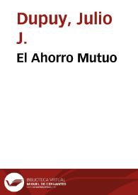 El Ahorro Mutuo | Biblioteca Virtual Miguel de Cervantes