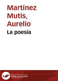 La poesía | Biblioteca Virtual Miguel de Cervantes