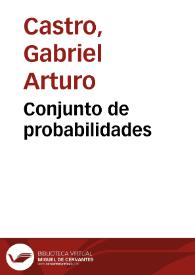 Conjunto de probabilidades | Biblioteca Virtual Miguel de Cervantes