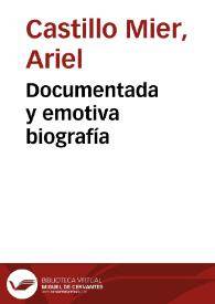 Documentada y emotiva biografía | Biblioteca Virtual Miguel de Cervantes