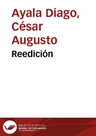 Reedición | Biblioteca Virtual Miguel de Cervantes