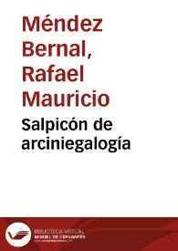 Salpicón de arciniegalogía | Biblioteca Virtual Miguel de Cervantes