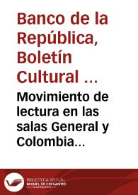Movimiento de lectura en las salas General y Colombia durante el mes de octubre de 1968 | Biblioteca Virtual Miguel de Cervantes