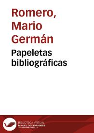 Papeletas bibliográficas | Biblioteca Virtual Miguel de Cervantes