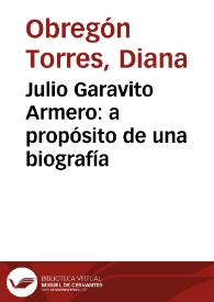 Julio Garavito Armero: a propósito de una biografía | Biblioteca Virtual Miguel de Cervantes