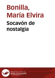 Socavón de nostalgia | Biblioteca Virtual Miguel de Cervantes