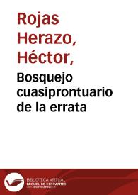 Bosquejo cuasiprontuario de la errata | Biblioteca Virtual Miguel de Cervantes