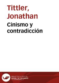 Cinismo y contradicción | Biblioteca Virtual Miguel de Cervantes