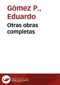 Otras obras completas | Biblioteca Virtual Miguel de Cervantes