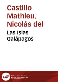 Las Islas Galápagos | Biblioteca Virtual Miguel de Cervantes