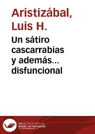 Un sátiro cascarrabias y además... disfuncional | Biblioteca Virtual Miguel de Cervantes