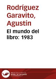 El mundo del libro: 1983 | Biblioteca Virtual Miguel de Cervantes