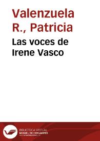 Las voces de Irene Vasco | Biblioteca Virtual Miguel de Cervantes