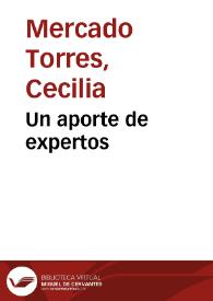 Un aporte de expertos | Biblioteca Virtual Miguel de Cervantes