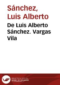 De Luis Alberto Sánchez. Vargas Vila | Biblioteca Virtual Miguel de Cervantes