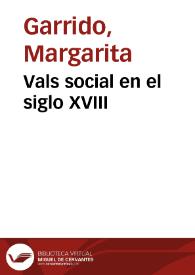Vals social en el siglo XVIII | Biblioteca Virtual Miguel de Cervantes