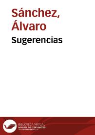 Sugerencias | Biblioteca Virtual Miguel de Cervantes