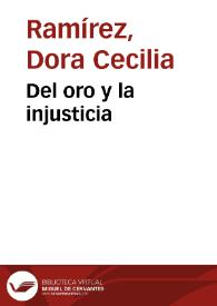 Del oro y la injusticia | Biblioteca Virtual Miguel de Cervantes