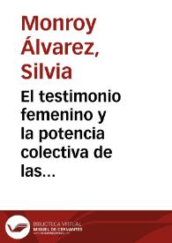 El testimonio femenino y la potencia colectiva de las narrativas | Biblioteca Virtual Miguel de Cervantes
