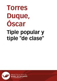 Tiple popular y tiple "de clase" | Biblioteca Virtual Miguel de Cervantes