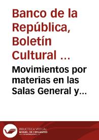 Movimientos por materias  en las Salas General y Colombia de Lectura durante el mes de abril de 1968 | Biblioteca Virtual Miguel de Cervantes