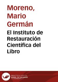 El Instituto de Restauración Científica del Libro | Biblioteca Virtual Miguel de Cervantes