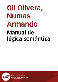 Manual de lógica-semántica | Biblioteca Virtual Miguel de Cervantes