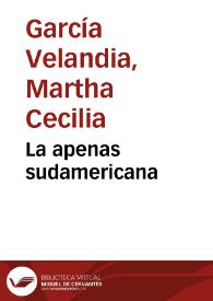 La apenas sudamericana | Biblioteca Virtual Miguel de Cervantes