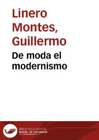 De moda el modernismo | Biblioteca Virtual Miguel de Cervantes