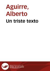 Un triste texto | Biblioteca Virtual Miguel de Cervantes