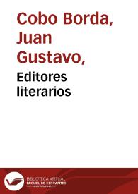Editores literarios | Biblioteca Virtual Miguel de Cervantes