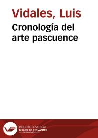 Cronología del arte pascuence | Biblioteca Virtual Miguel de Cervantes