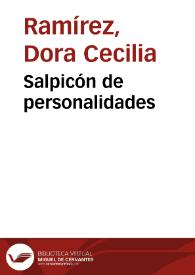 Salpicón de personalidades | Biblioteca Virtual Miguel de Cervantes