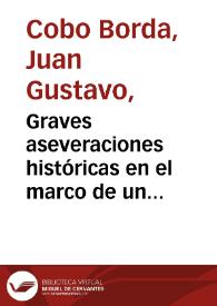 Graves aseveraciones históricas en el marco de un coloquio jovial y burletero | Biblioteca Virtual Miguel de Cervantes