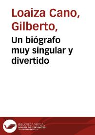 Un biógrafo muy singular y divertido | Biblioteca Virtual Miguel de Cervantes