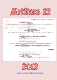 Artifara : revista de lenguas y literaturas ibéricas y latinoamericanas. Núm. 12, 2012 | Biblioteca Virtual Miguel de Cervantes