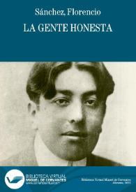 La gente honesta / Florencio Sánchez | Biblioteca Virtual Miguel de Cervantes