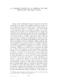 La "historia dentro de la historia" en tres cuentos de Francisco Ayala / Janet W. Díaz, Ricardo Landeira | Biblioteca Virtual Miguel de Cervantes
