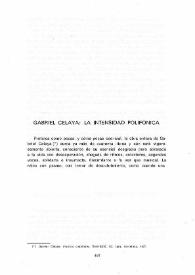 Gabriel Celaya: la intensidad polifónica / José María Bermejo | Biblioteca Virtual Miguel de Cervantes