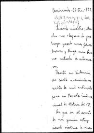 Carta de Jose María Ots a Rafael Altamira. Benimodo (Valencia), 30 de diciembre de 1922 | Biblioteca Virtual Miguel de Cervantes