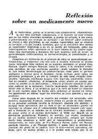 Reflexión sobre un medicamento nuevo / Pedro Laín Entralgo | Biblioteca Virtual Miguel de Cervantes